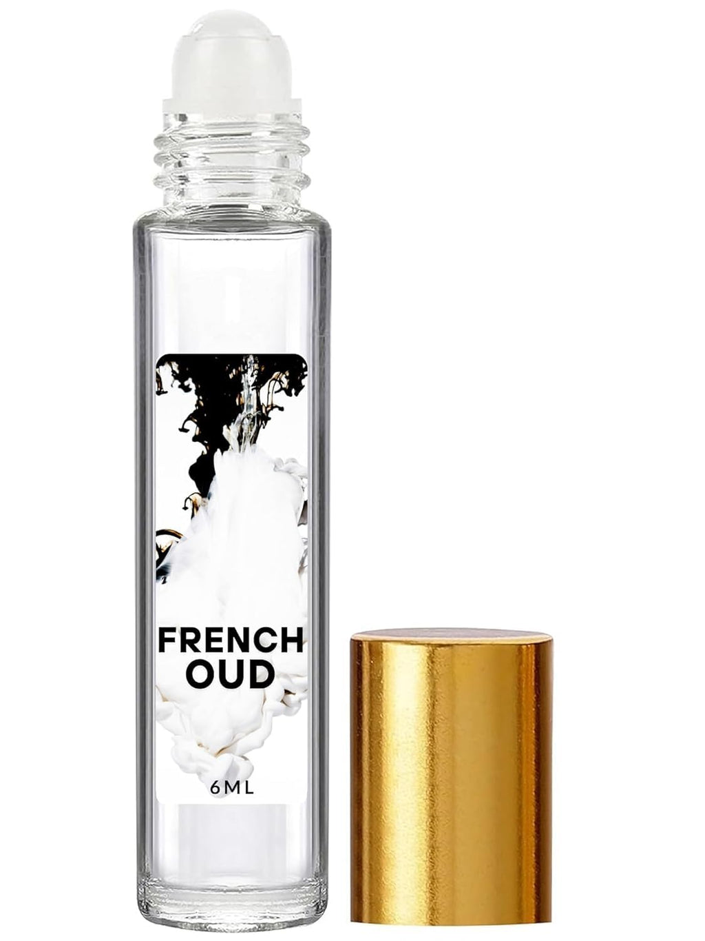 French Oud Pure Perfume Oil, 6ml Glass Bottle with Gold Cap, Leak Proof, Refillable, Reusable, Multipurpose Fragrance for Men, Women