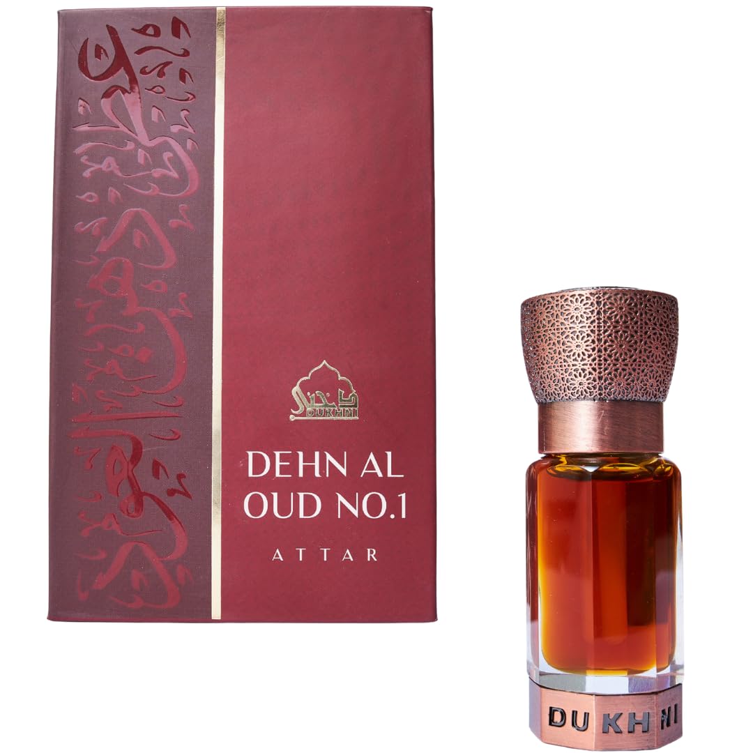 Dukhni Dehn Al Oud Attar For the Oud Connoisseur | Authentic Arabic Fragrance Oil | Special Luxury Ramadan & Eid gift | 1 bottle x 6ml | Arabian Perfume Oil