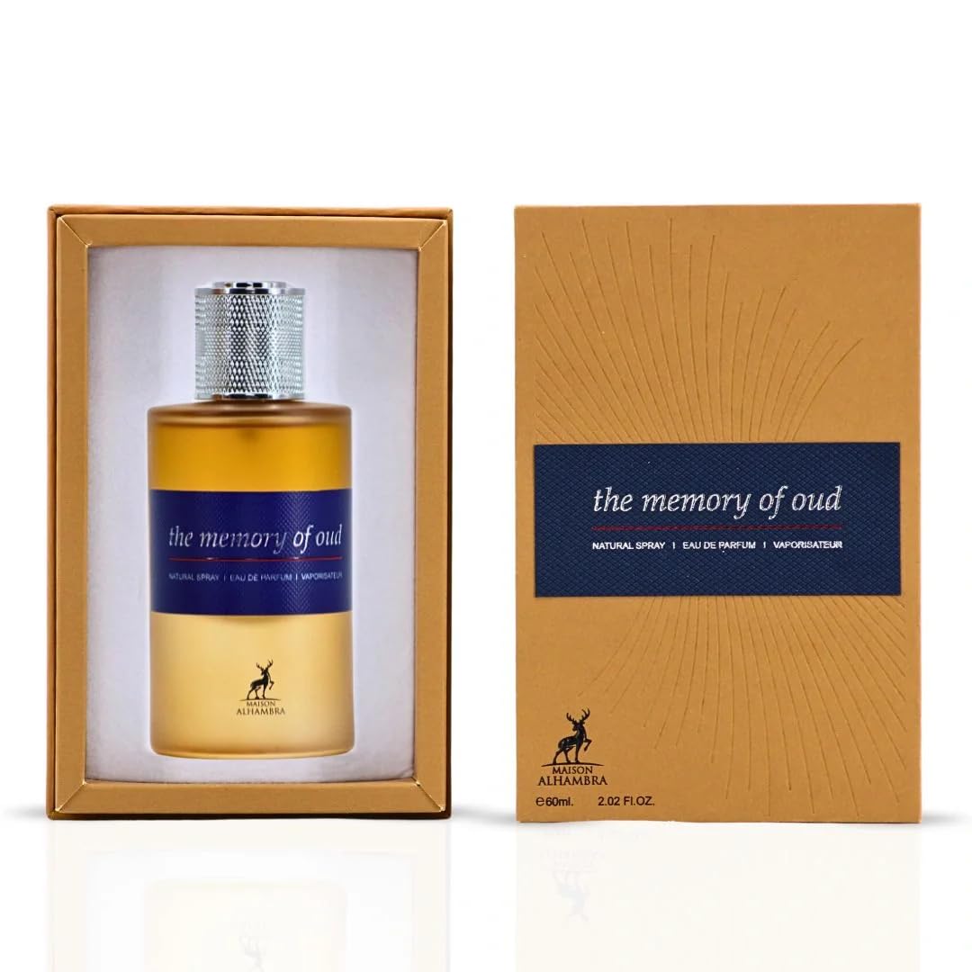 Maison Alhambra The Memory of Oud – Spicy, Fruity, Leather, Oud – Eau de Parfum Spray Long-Lasting Fragrance for Unisex, 2.02 Ounce / 60 ml