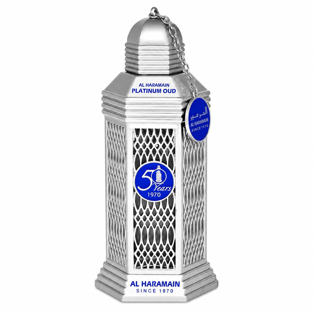 Al Haramain 50 Years Platinum Oud for Unisex Eau de Parfum Spray, 3.4 Ounce Limited Edition