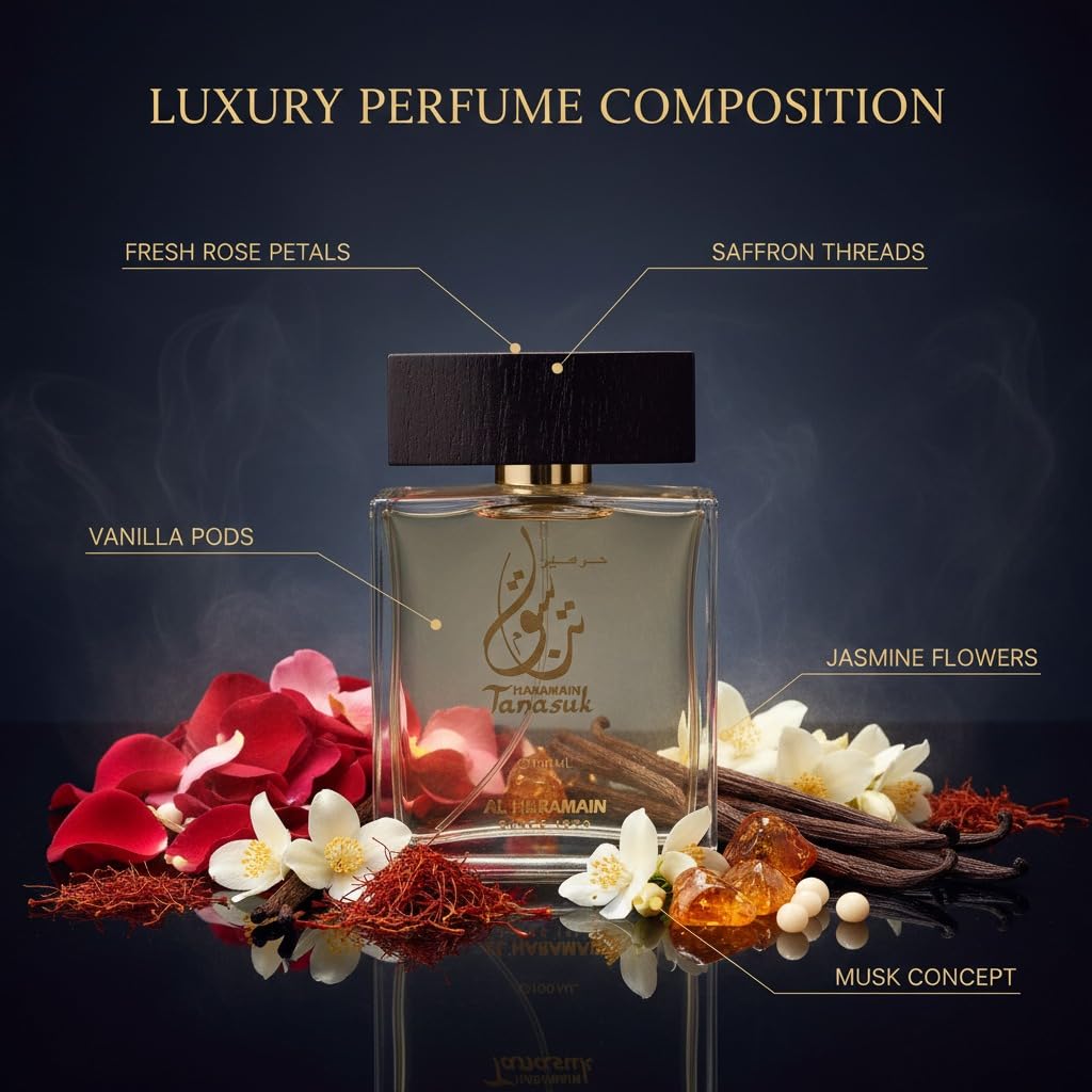 Al Haramain Tanasuk Extrait de Parfum Spray for Unisex, 3.4 Ounce