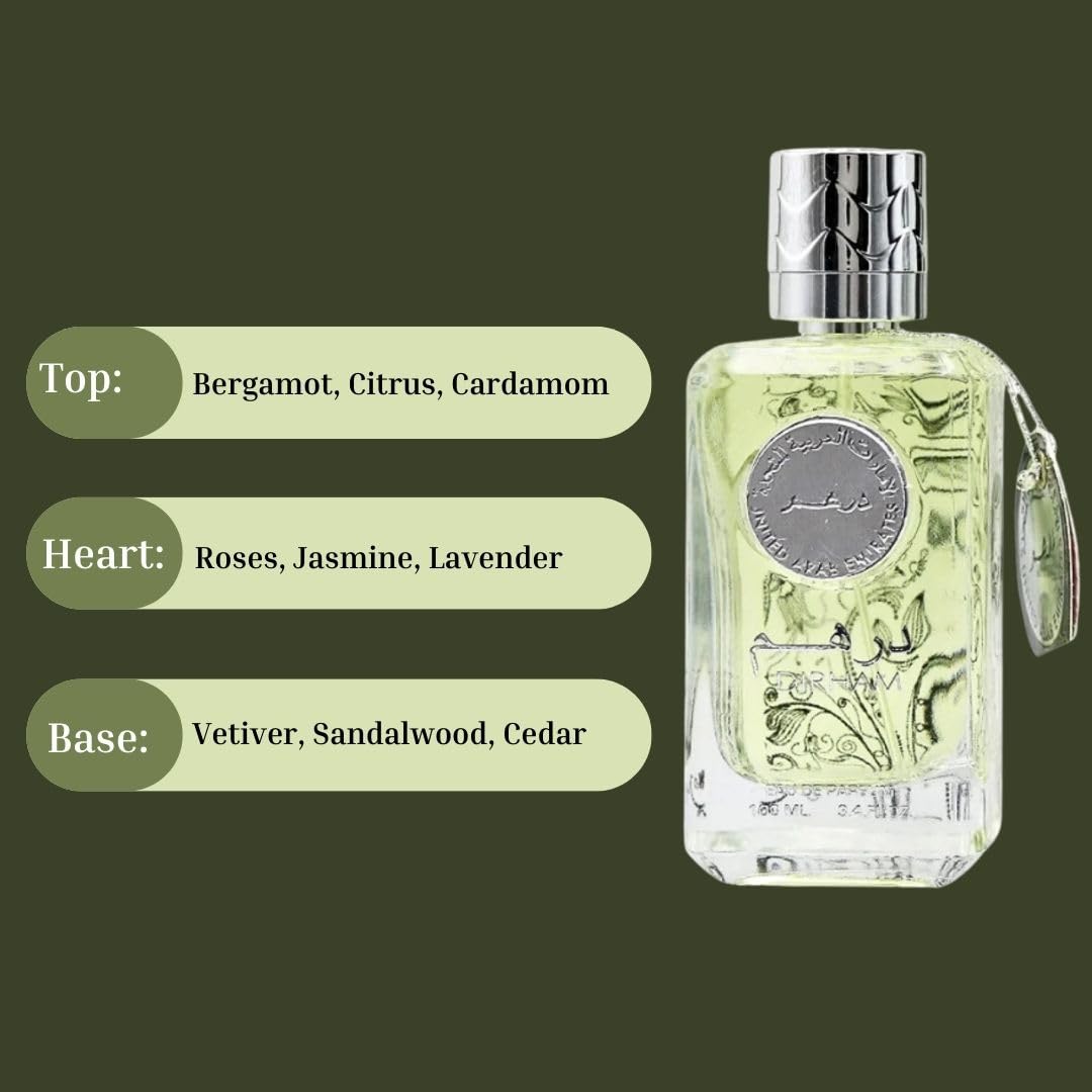 Ard Al Zaafaran Dirham Eau De Parfum Spray 100ML (3.4 OZ) With Deodorant 50ML Long Lasting Unisex Scent, Exquisite Aroma.