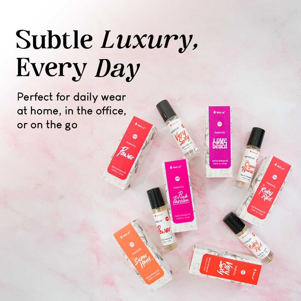 Well's Oil Roll-On Perfume Oil (Amber White) | Long-Lasting | Paraben-Free | 0.33 Fl Oz / 10 ml