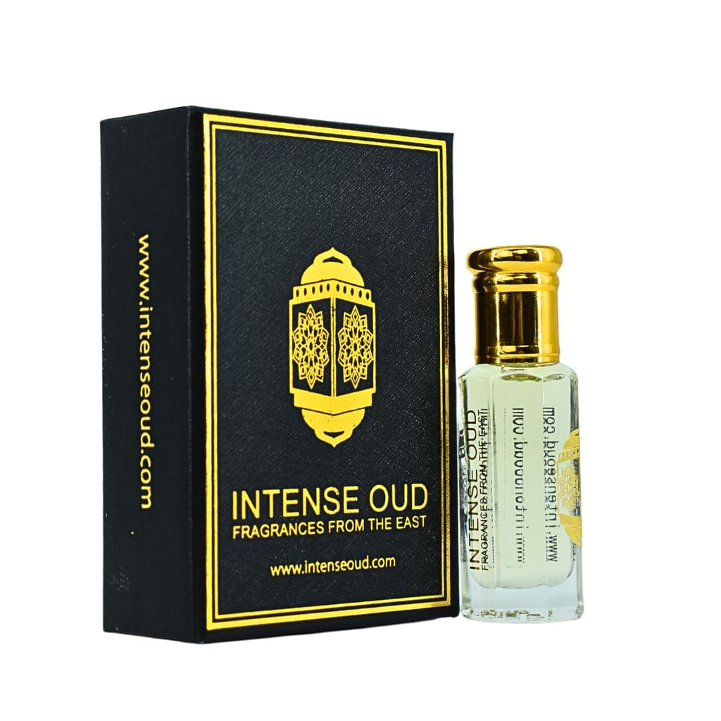 INTENSE OUD Black Extasy Arabian Perfume Oil for Men & Women, Long Lasting Alcohol-Free Concentrated Fragrance, 12ml (0.40 oz) in Black Gift Box, Ginger & Myrrh Notes.