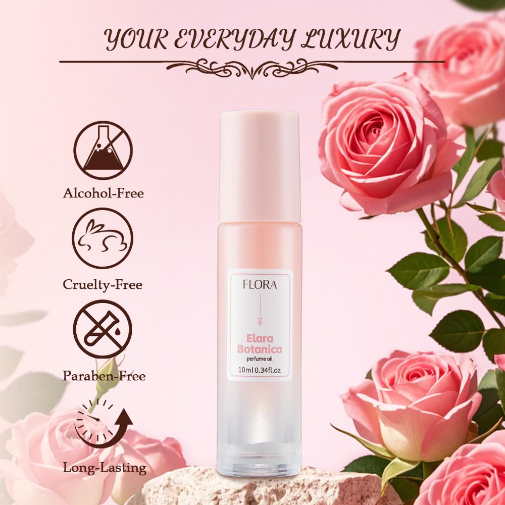 Elara Botanica Pheromones Perfumes for Women, Long Lasting Roll On Fragrance Oil, Travel Size Scent for Confidence, Charm & All Day Wear