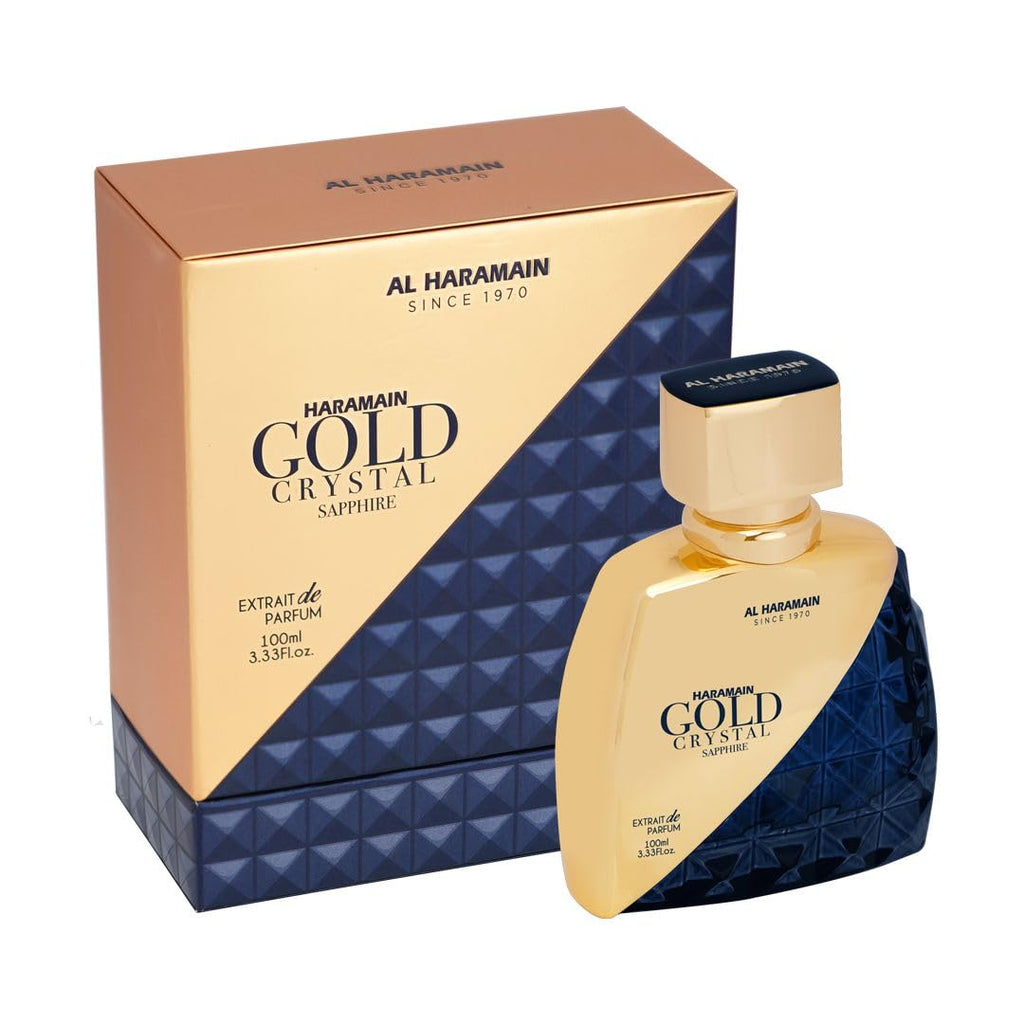 Al Haramain Gold Crystal Sapphire Extrait de Parfum Spray for Women, 3.4 Ounce
