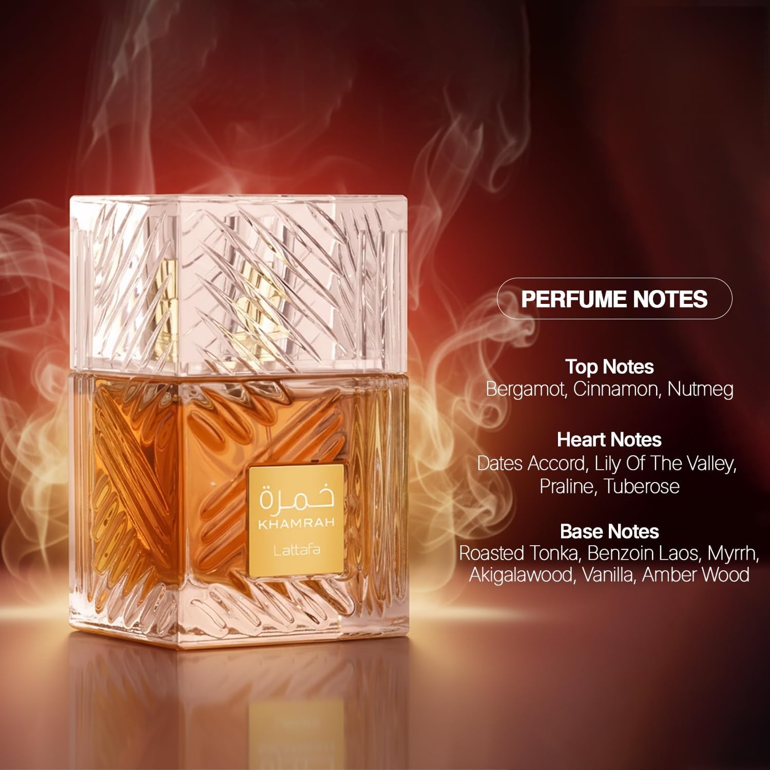 Lattafa Khamrah – Warm Spicy Vanilla Amber Fragrance, Unisex Perfume, 100 ml