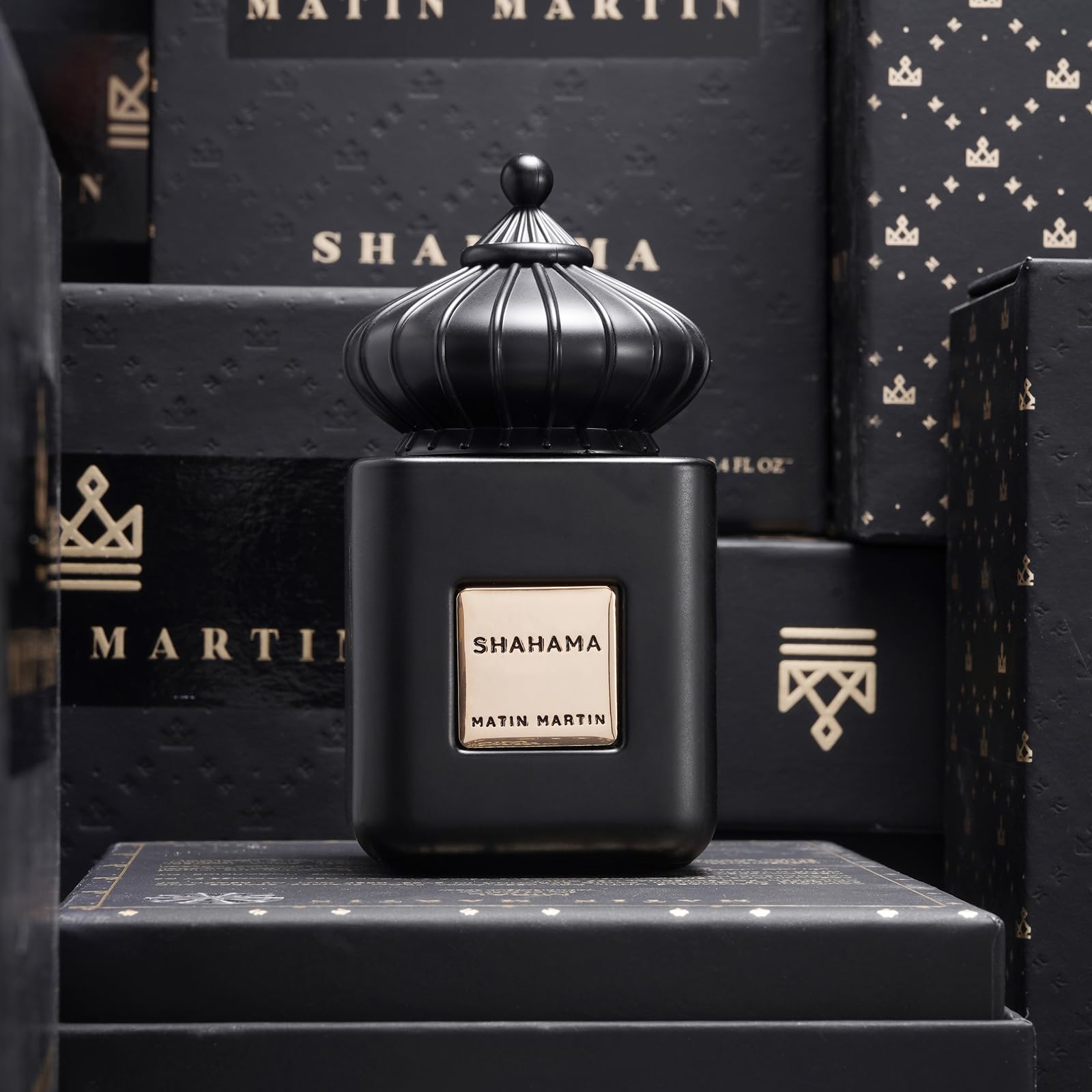 Matin Martin Shahama - Arabian Perfume for Men - Long Lasting Oriental Fragrance with Fruity, Spicy, Oud, Leather Notes - Arabic Cologne - Eau de Parfum - Luxury Gift - Travel Size - 3.4 oz EDP Spray