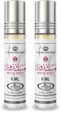Al Rehab Musk Rose Concentrated Perfume Oil for Women, 0.2 Ounce / 6ml (Pack of 2)