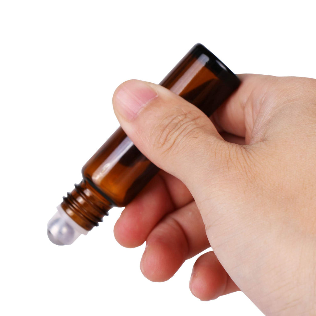 Amber Roller Set – 24-Pack 10ml Glass Bottles