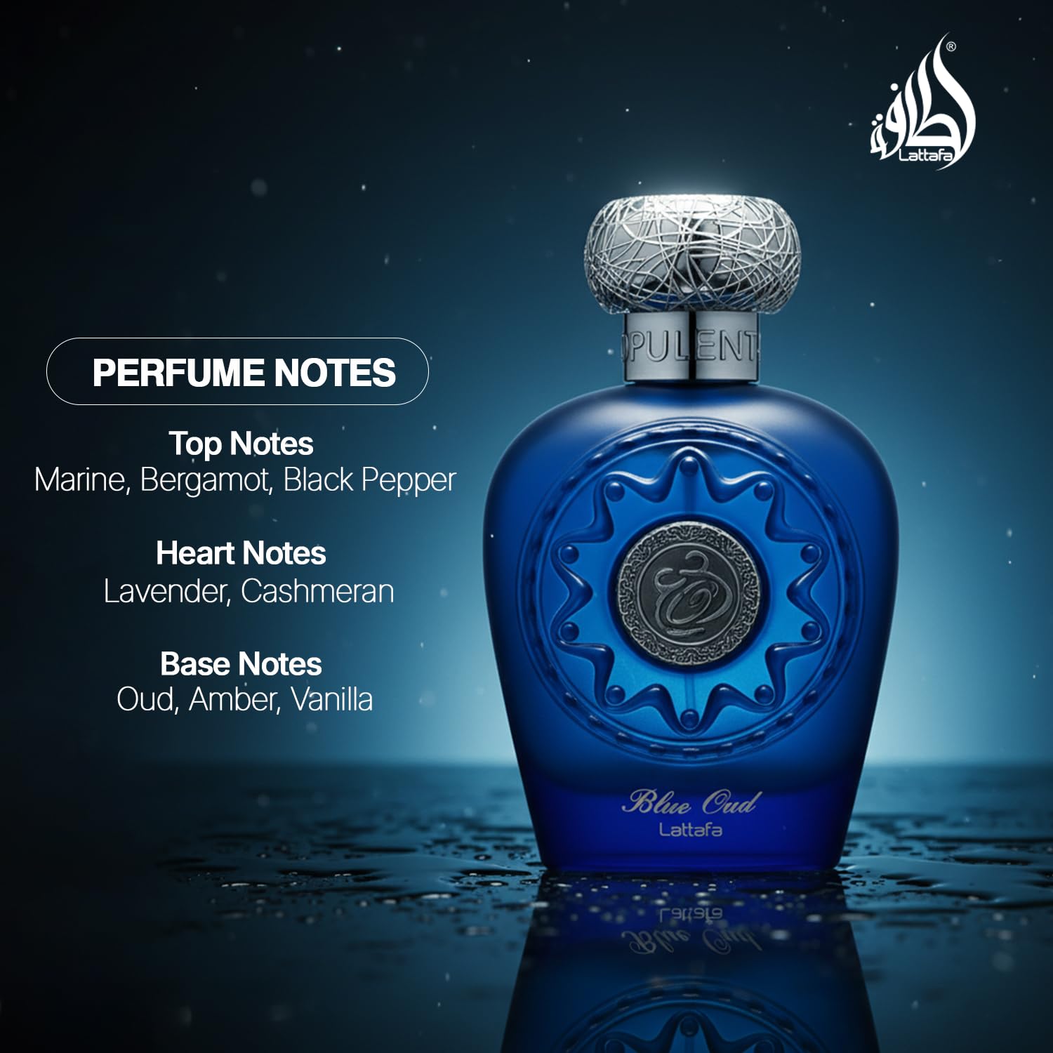 Lattafa Perfumes Blue Oud for Unisex Eau de Parfum Spray, 3.4 Ounce