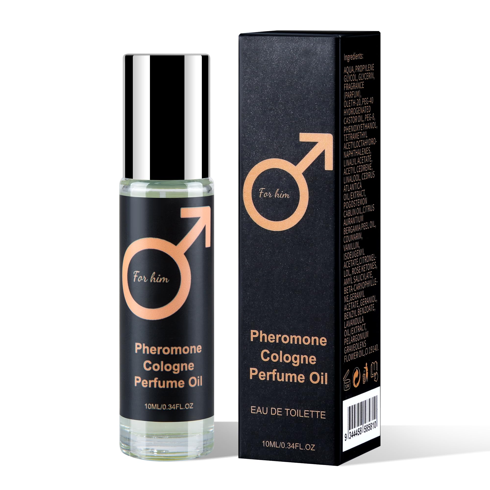 NQJYXZP Pheromones Perfumes for Men, Protable Perfume Male, Roll on Perfume, Long-Lasting Scents Attraction Pheromone Infused Essential Oil Perfume for Men