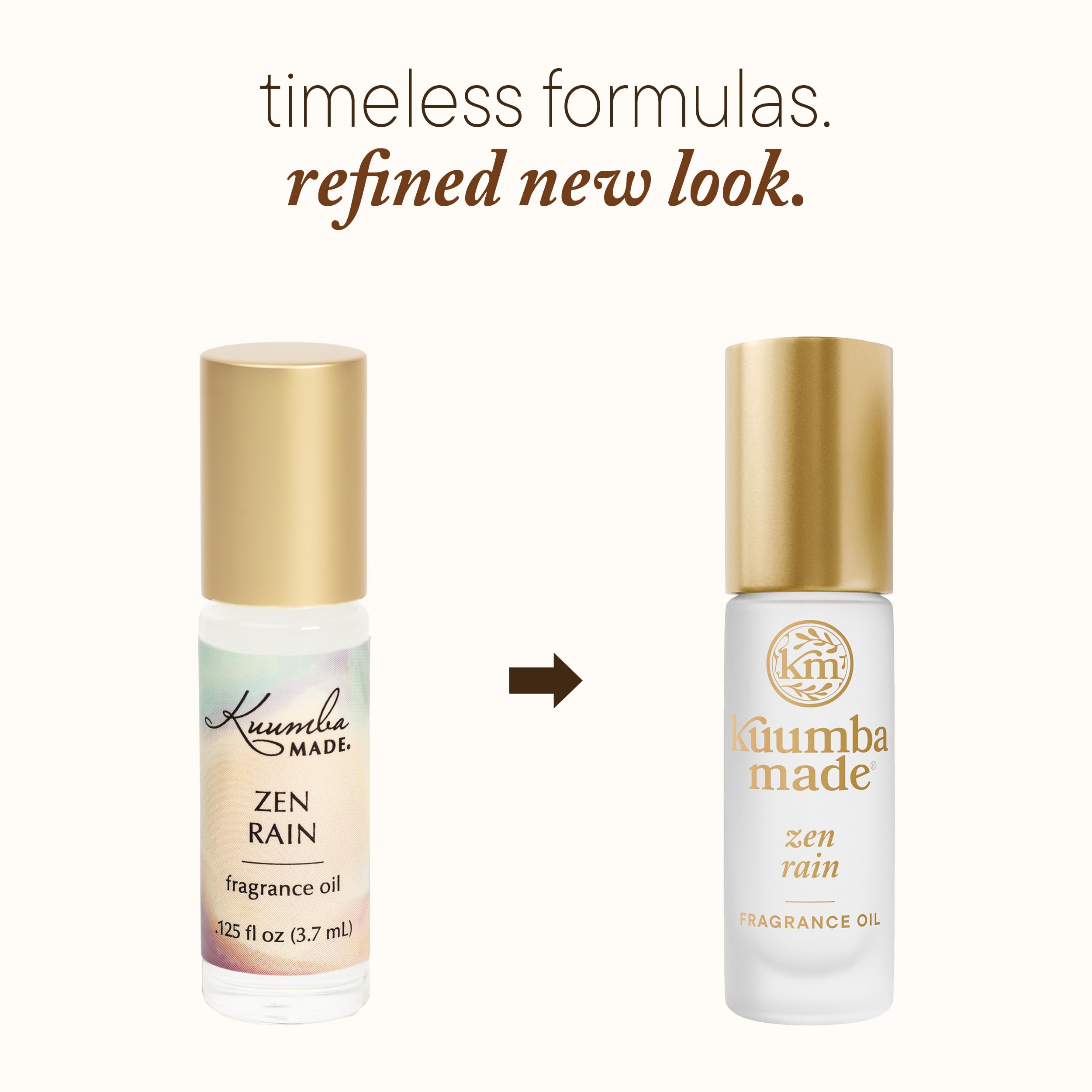 Kuumba Made Zen Rain Fragrance Oil, Long-Lasting Scented Oil Perfume Roller, Vegan, Alcohol-Free, 0.15 Fl Oz