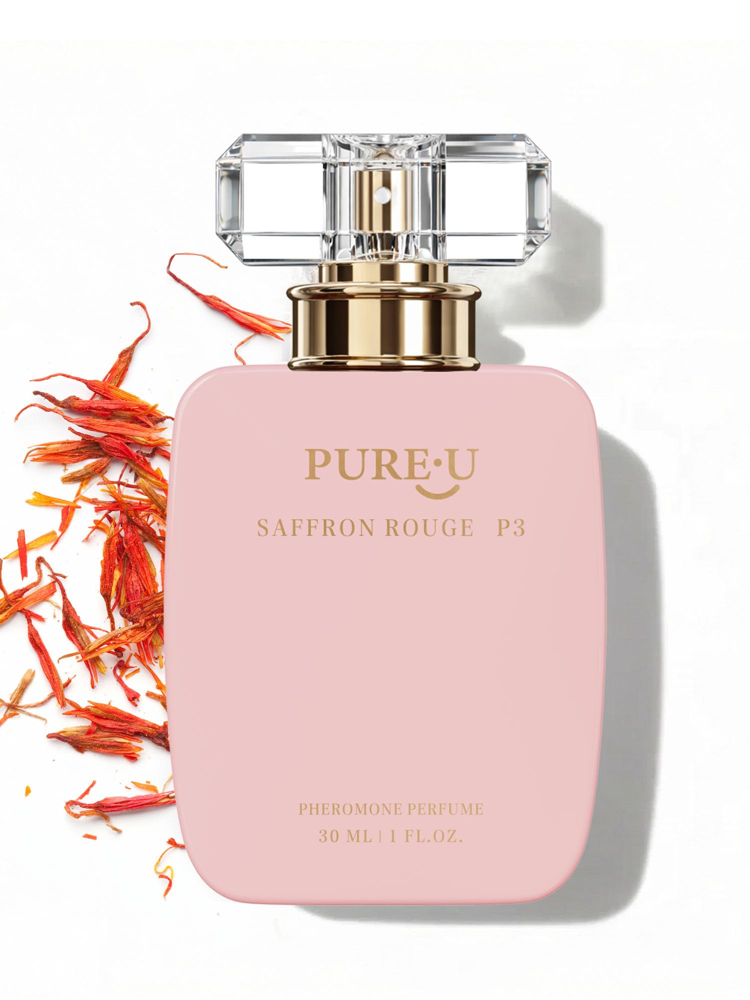 PUREU Pheromone Perfume for Women - Long Lasting Saffron Amber & Cedarwood Sophisticated Scent, Luxury Concentrated Extrait de Parfum Spray Oil, Portable Size Signature Scent, 1 fl oz (30ML)
