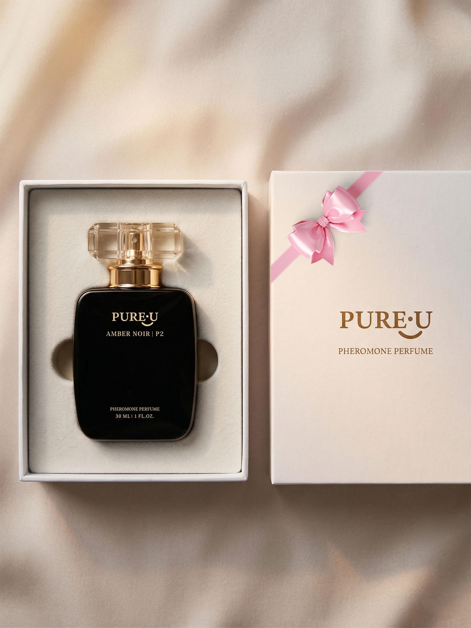 PUREU Pheromone Perfume for Women - Long Lasting Warm Amber Vanilla Gourmand Scent, Intensely Concentrated Extrait de Parfum Spray Oil, Travel Size for Romantic Date Night, 1 fl. oz (30ML)