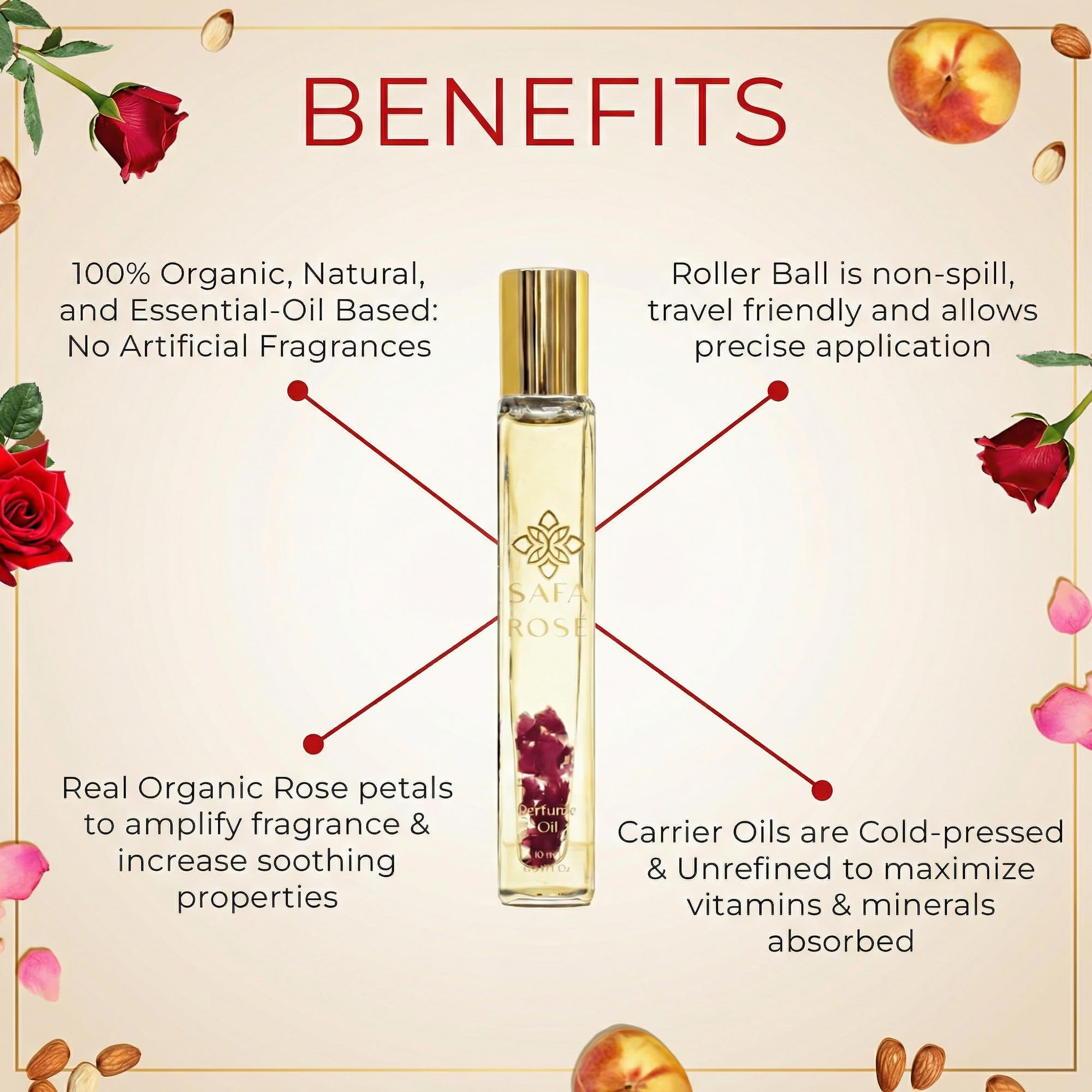 Bulgarian Rose – SAFA Organic Perfume Roller 10ml