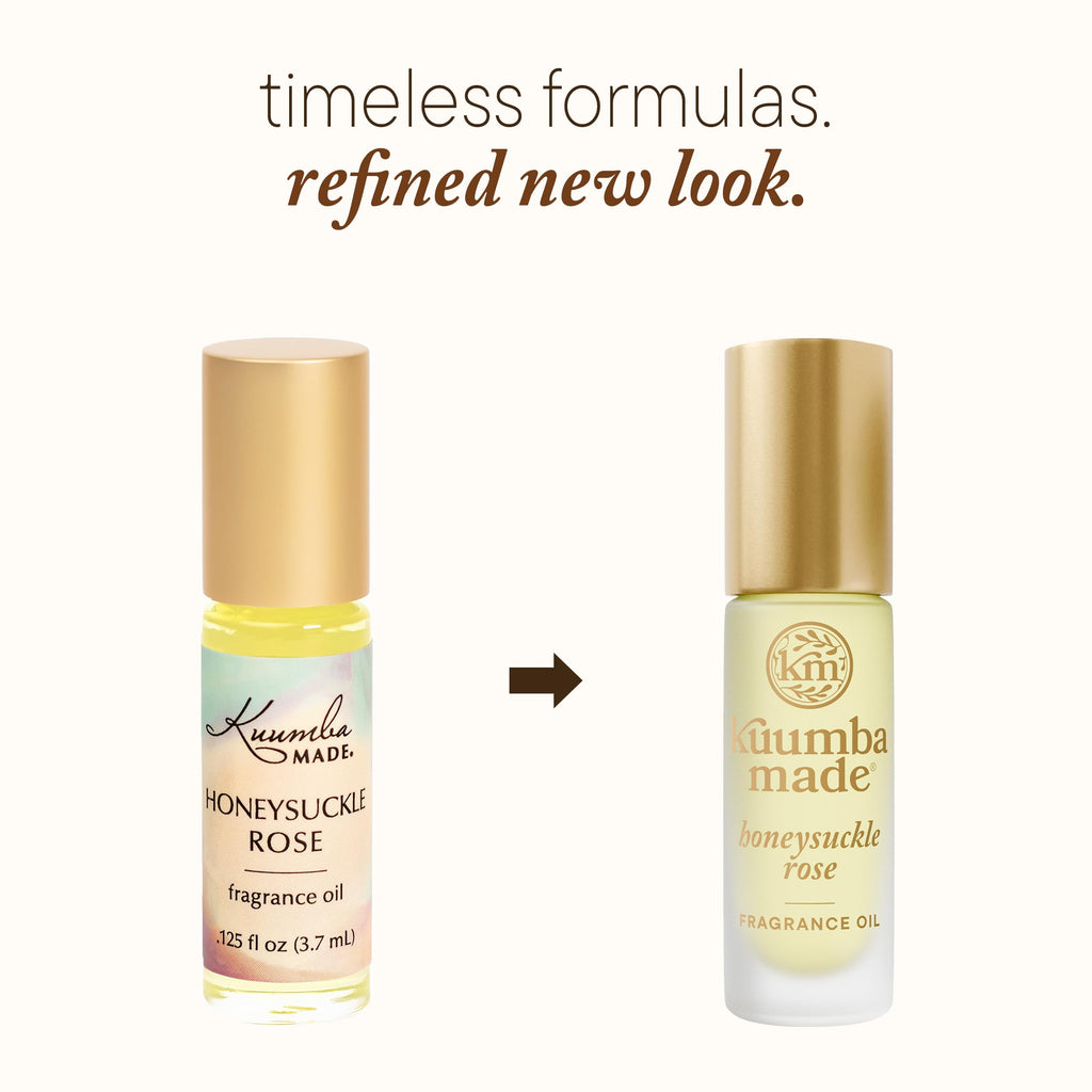 Kuumba Made Honeysuckle Rose Fragrance Oil, Long-Lasting Scented Oil Perfume Roller, Vegan, Alcohol-Free, 0.15 Fl Oz