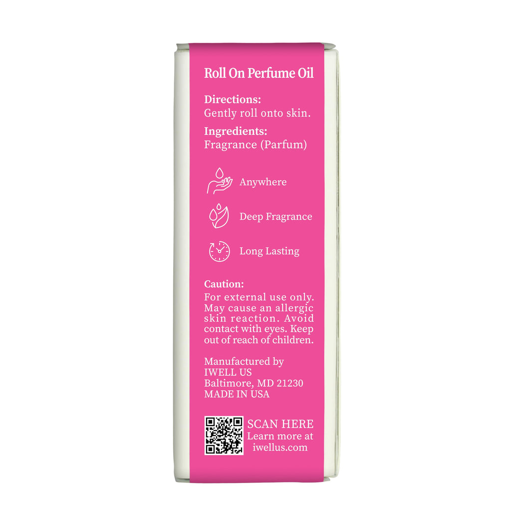 Well's Oil Roll-On Perfume Oil (Pinky Sugar) | Oil-Based Fragrance | Long-Lasting Wear | Paraben-Free | 0.33 fl oz / 10 ml