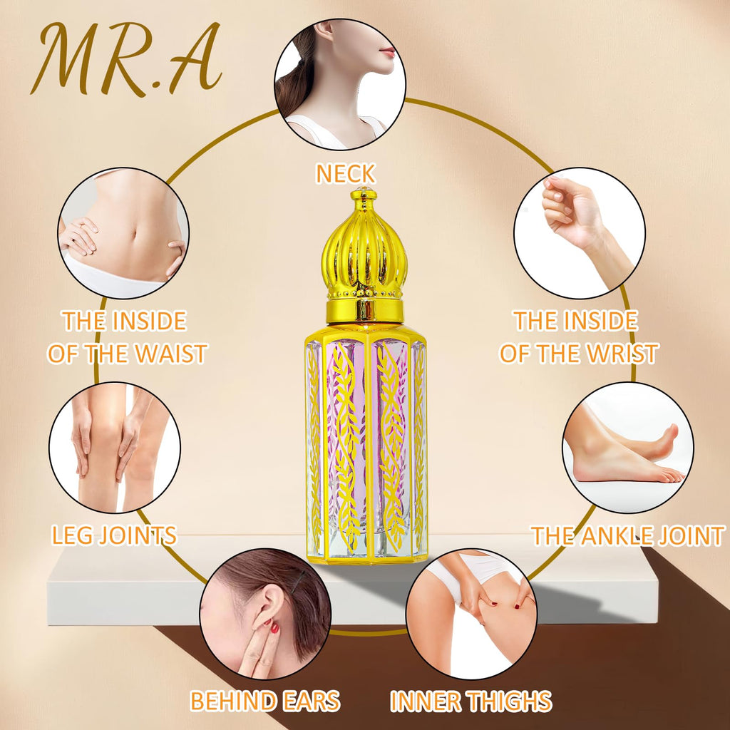 MR.A 3Pack Arabian Perfume for Women, Arabic Long Lasting Perfume Oil, Luxury Arab Parfume Oil for Women, Soft Parfume Arabe 1.2FL OZ baby purple, Pheromones Perfumes, Mini Perfumes Gift Set