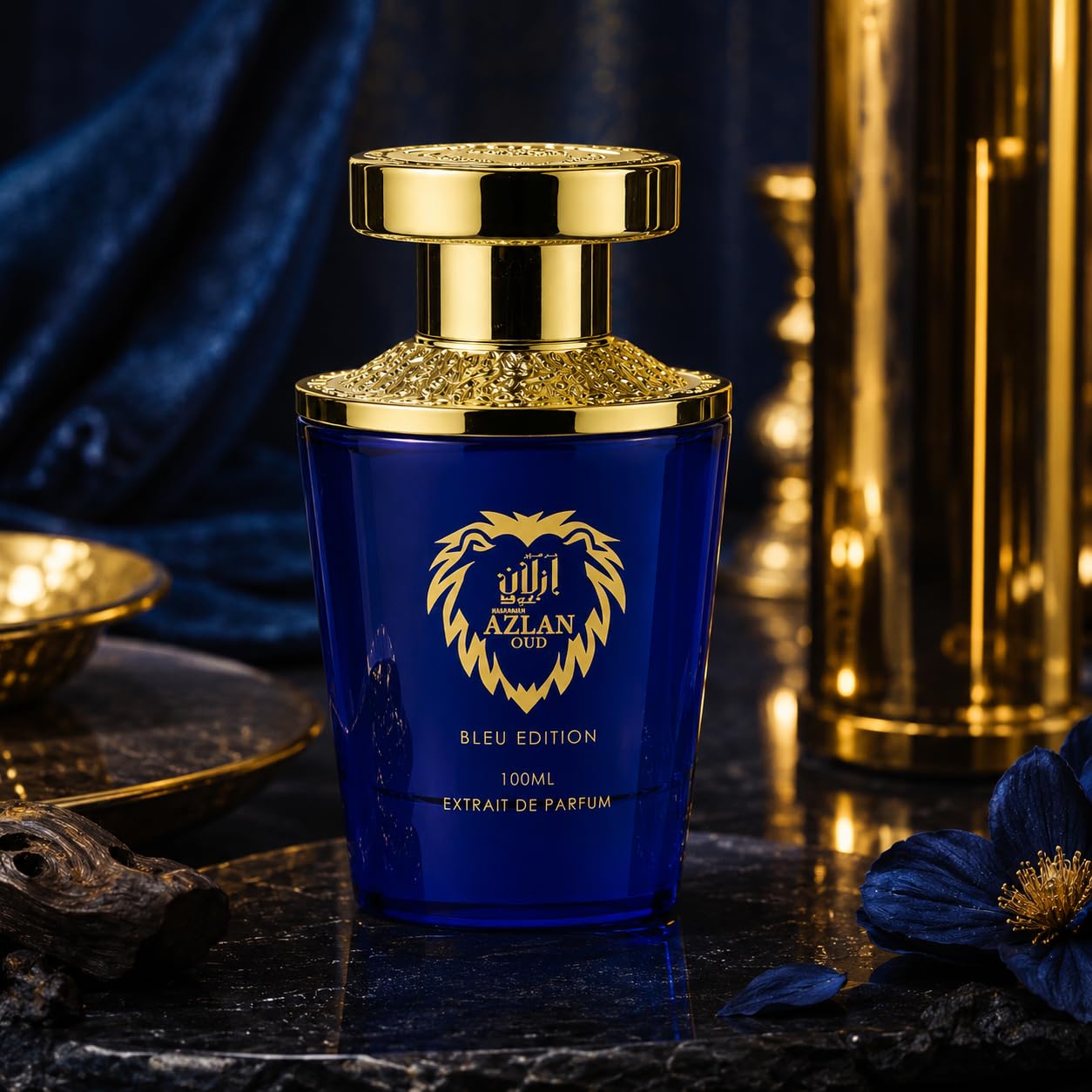 Al Haramain Azlan Oud Bleu Edition For Unisex Extrait De Parfum Spray, 3.4 Ounce