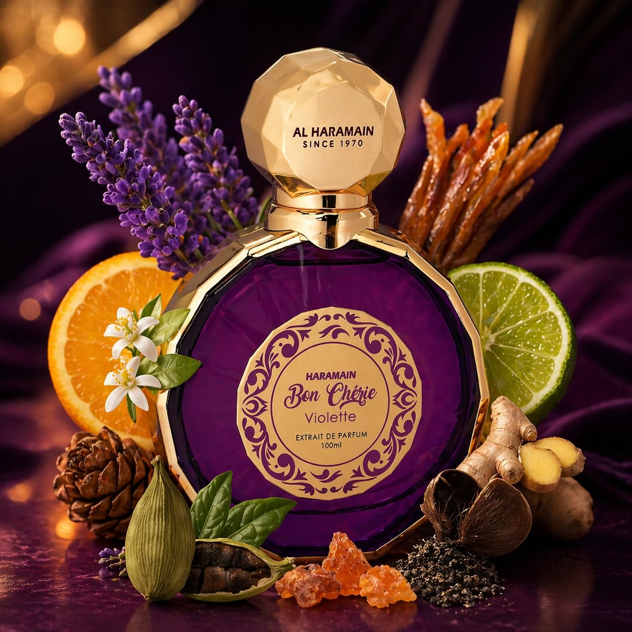 Al Haramain Bon Cherie Violette Extrait De Parfum Spray for Women, 3.4 Ounce