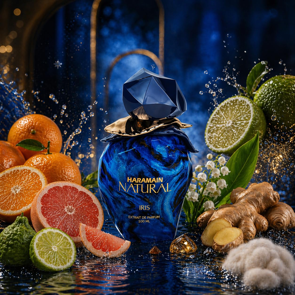 Natural Iris by Al Haramain for Unisex - 3.4 oz Extrait De Parfum Spray