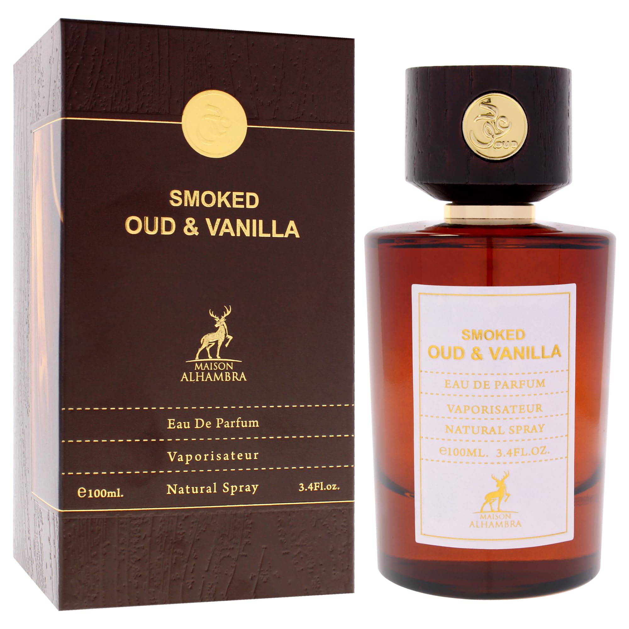 Smoked Oud And Vanilla by Maison Alhambra for Men - 3.4 oz EDP Spray