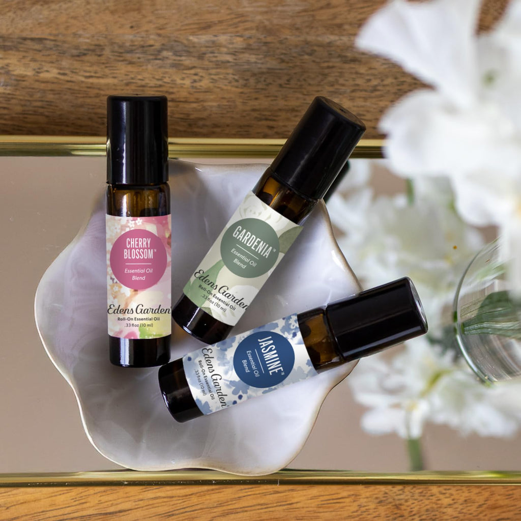Edens Garden Jasmine Essential Oil Roll-On – Pre-Diluted Floral Blend, 100% Pure Aromatherapy & Natural Perfume, Calming Skin Safe Travel Roll-On, 10 ml (.33 fl oz)