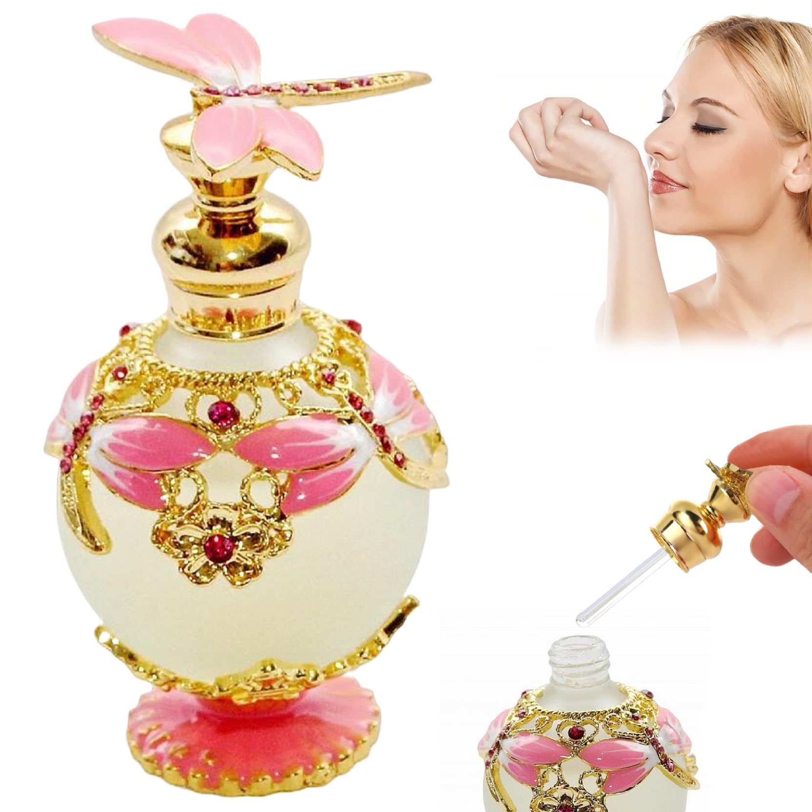 Latemeia Dubai Perfumes, 25ml Long Lasting Vintage Arabian Perfume Oil Halal Dubai Retro Fragrances Concentrated Womens Perfume Essential Oil Floral for Women
