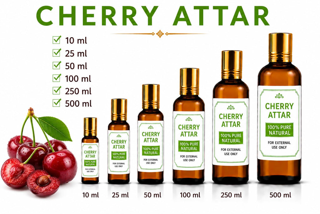 Ganesha Arts Cherry Attar Perfume Oil | Premium Alcohol Free Fragrance, 10 ML