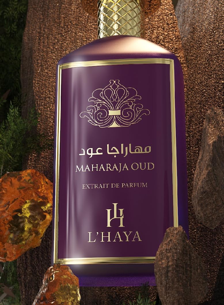 L'HAYA Maharaja Oud Extrait de Parfum, 3.4 oz, Made in UAE