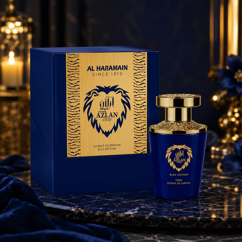 Al Haramain Azlan Oud Bleu Edition For Unisex Extrait De Parfum Spray, 3.4 Ounce