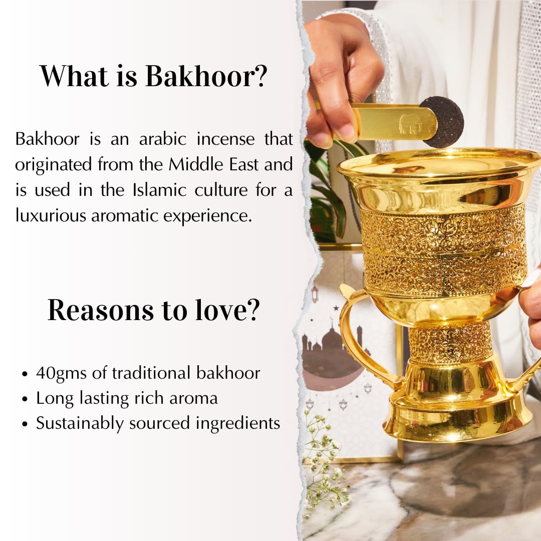 Maamoul al Abyad Bakhoor by Dukhni | 40 Grams White Oud Bakhoor Incense | White Oudh Blend | Luxurious Bakhour for Prayer Time, to Relax & Meditate | Handmade Islamic Gifts for Men & Women