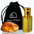 Amber Perfume Oil 12 mL – Warm Amber Vanilla and Spices. Concentrated Attar in Arabian Tola Bottle, Alcohol Free, Long Lasting Oil, Compliment Magnet