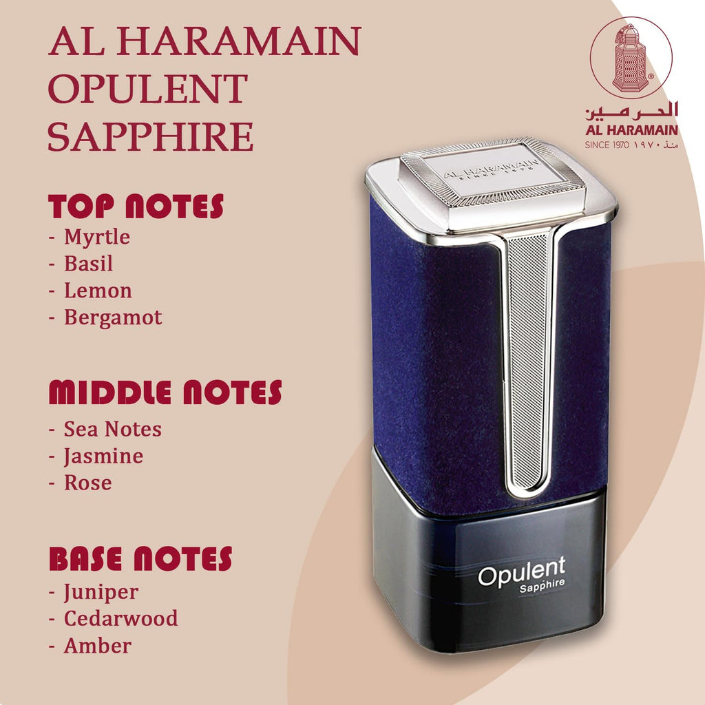 Al Haramain Opulent Sapphire 3.4 oz 100 ml Unisex, Clear