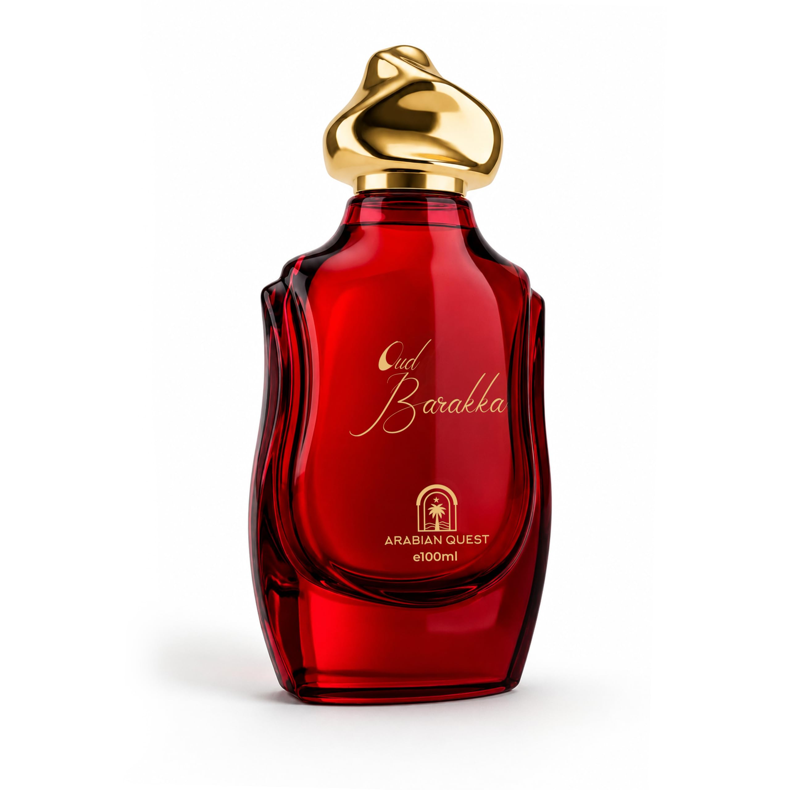 ARABIAN QUEST OUD BARAKKA Extrait de Parfum 100ml (3.3 Fl Oz) | Long-Lasting Niche Unisex Floral Woody Oriental Fragrance with Bulgarian Rose, Guaiac Wood & Agarwood