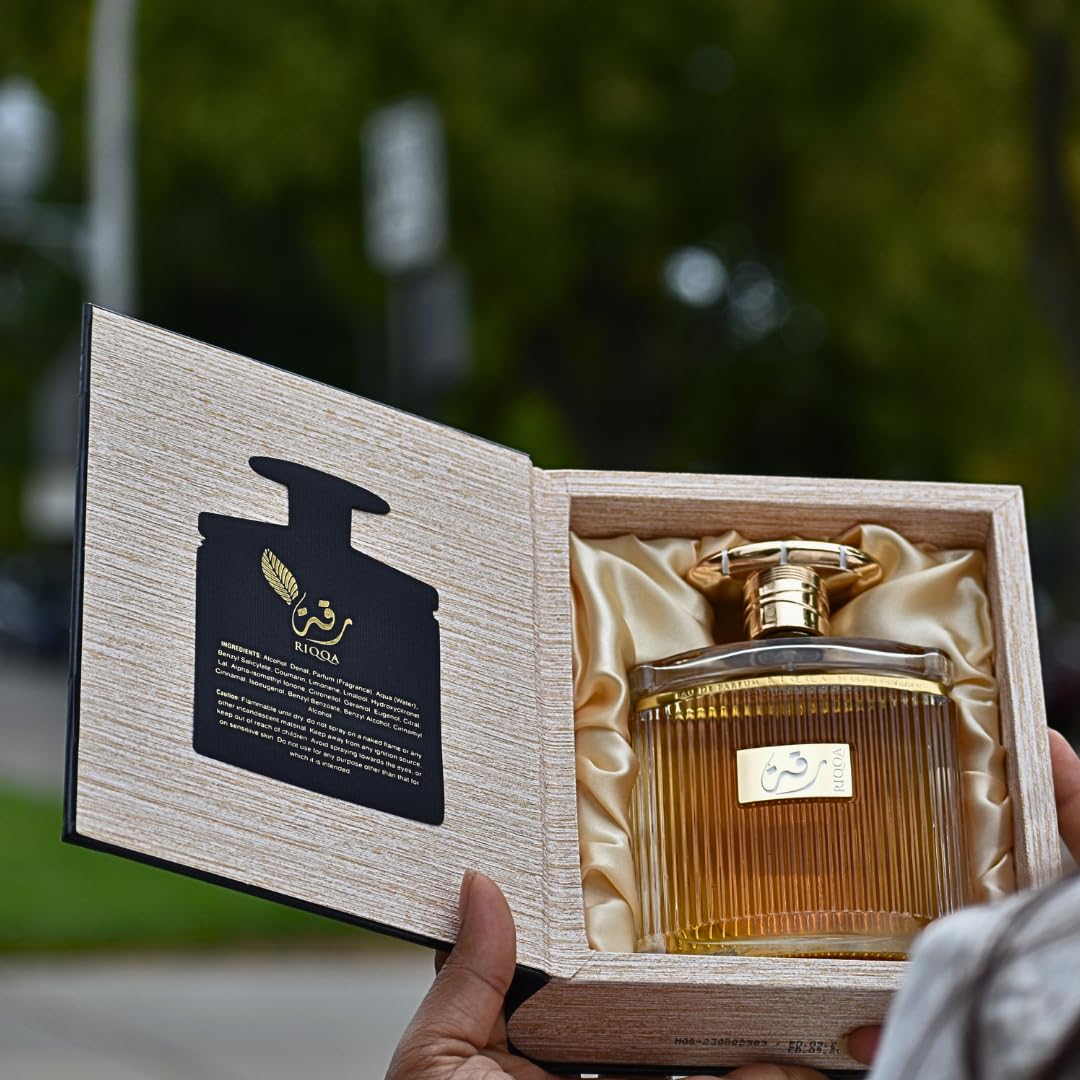 Ard Al Zaafaran Riqqa Eau De Parfum Spray 100ml (3.4 oz) | A Blend of Cinnamon, Tonka Bean & Praline, Leaving a Sweet and Indulgent Finish.