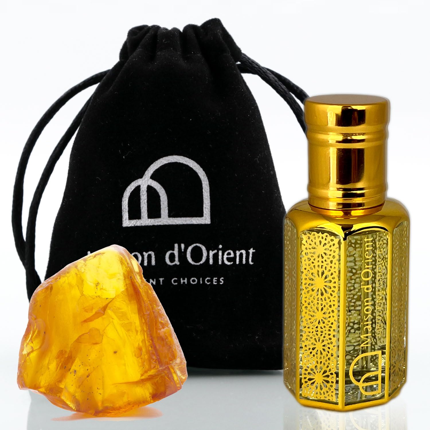 Amber Embrace Perfume Oil 12 mL – Luxurious Oriental Amberwood Patchouli Cedar. Alcohol Free Long Lasting Unisex Oil, Compliment Magnet
