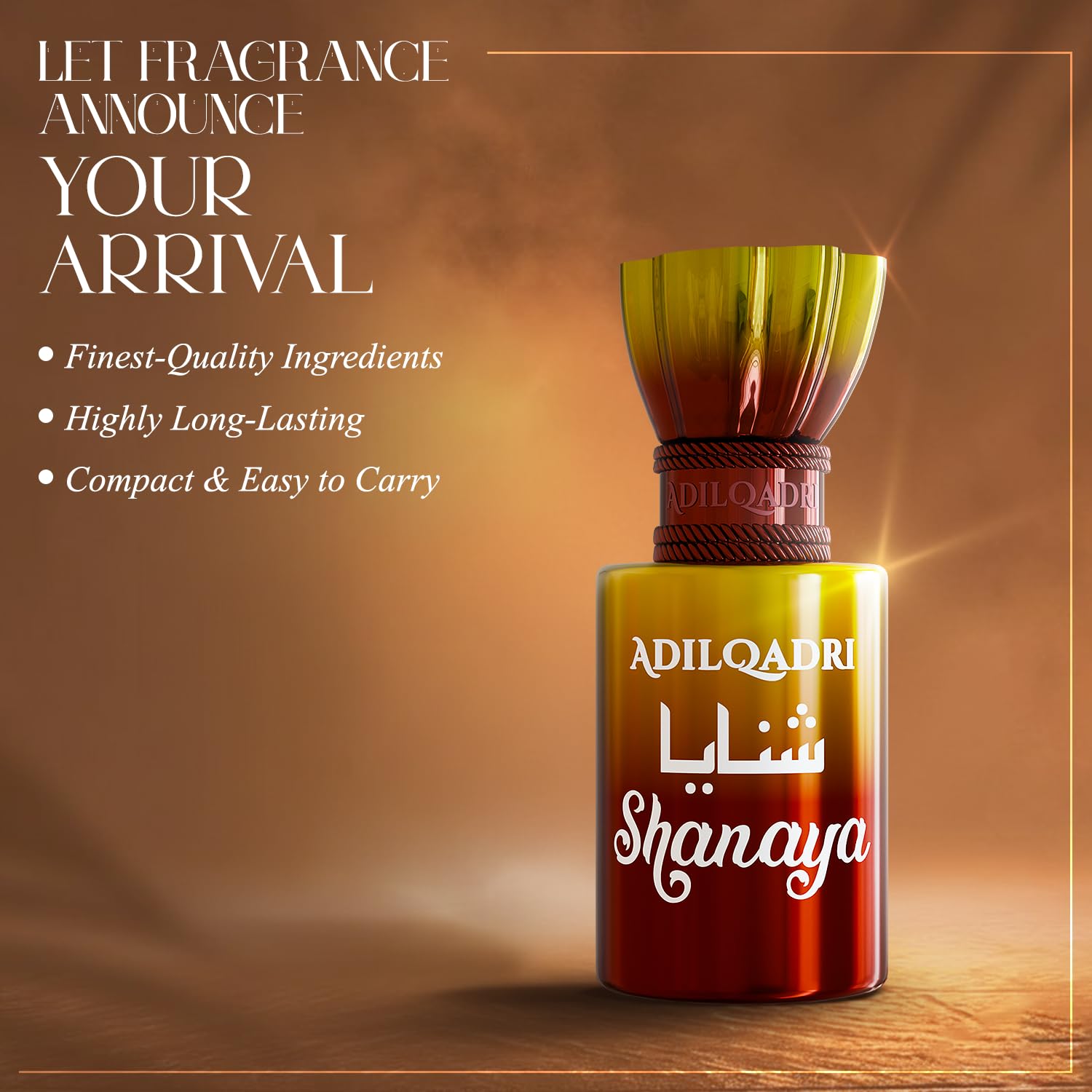 Adilqadri Shanaya Attar for Men & Women | Arabic & French Blend | Chocolate, Amber & Wood Fragrance Notes | Long-Lasting Non-Alcoholic Roll-On Attar | Ideal Gift | 12ML Pack