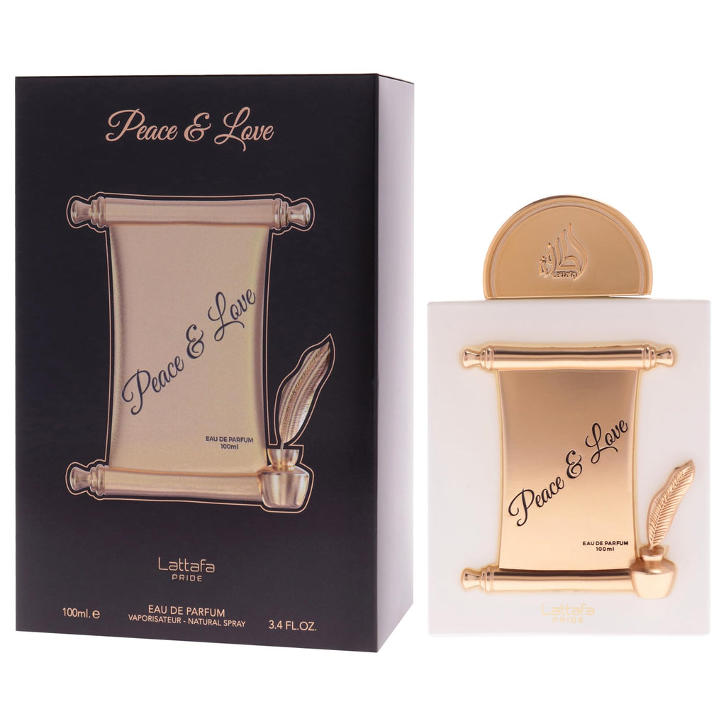 Lattafa Pride Peace & Love for Unisex Eau de Parfum Spray, 3.4 Ounce / 100 ml