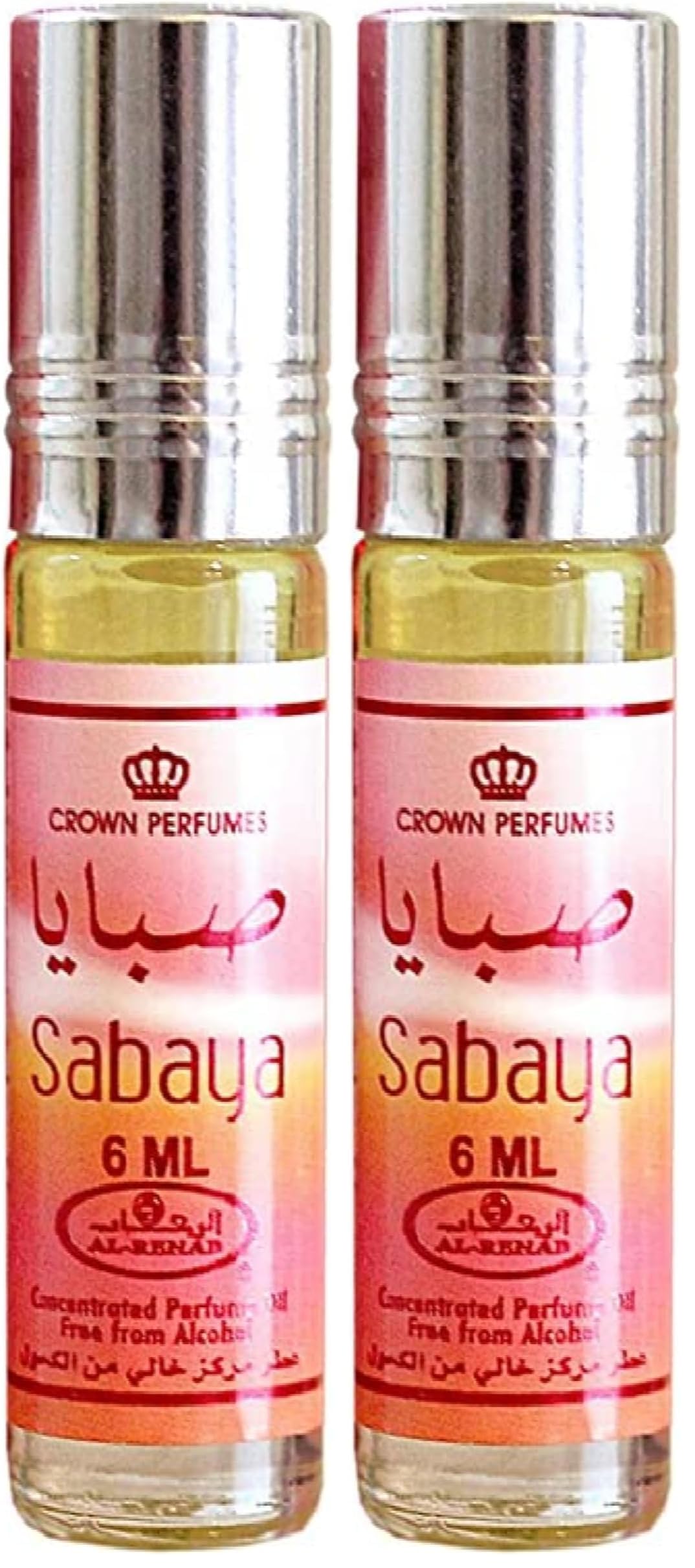 Al-Rehab Sabaya Concentrated Perfume Rollerball 6 ML/0.20 (Unisex) (Pack of 2)