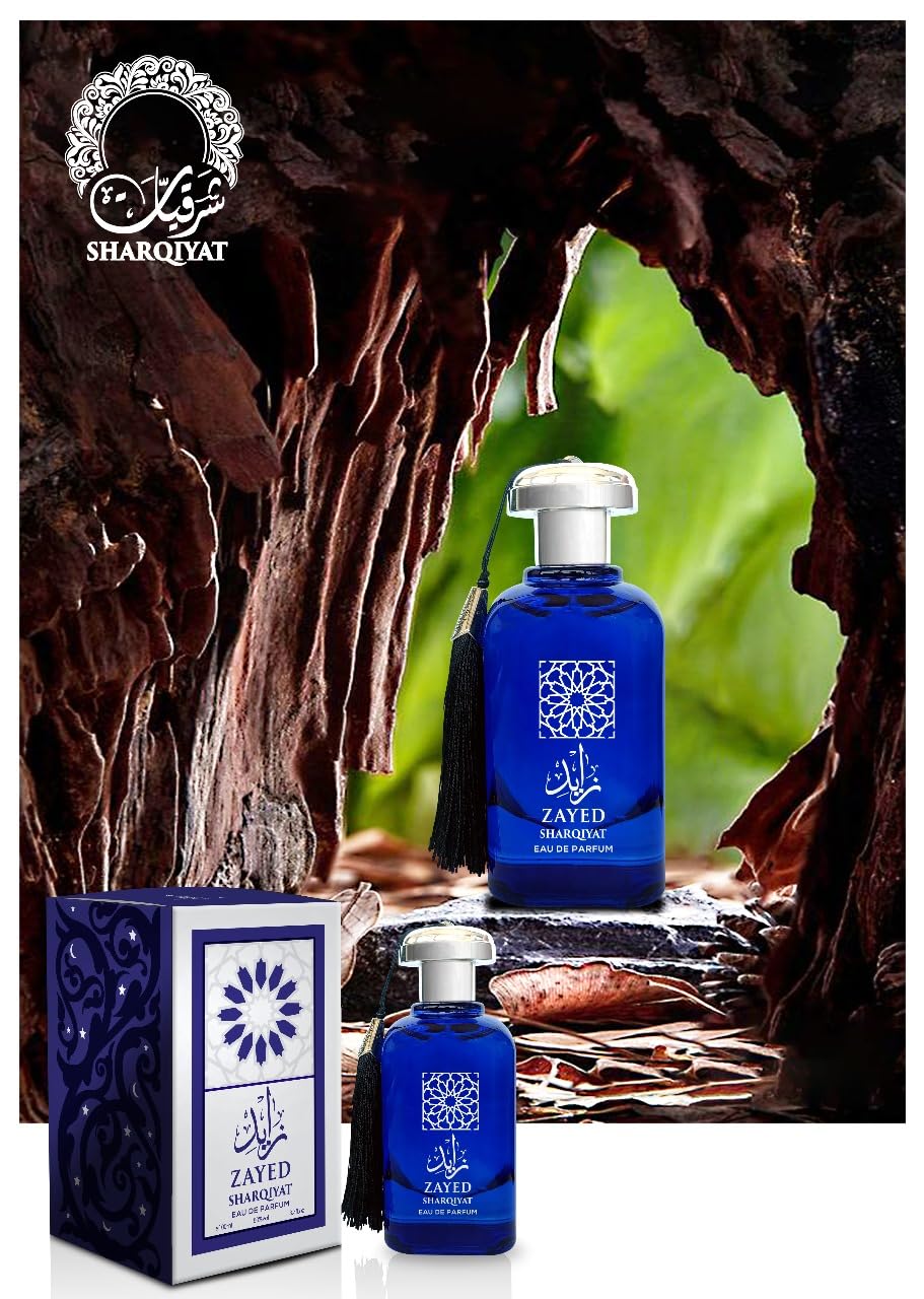 Maison d'Orient Sharqiyat Zayed Eau de Parfum 100 mL - Twilight Desert Inspired Mens Luxury Fragrance with Warm Woods, Saffron and Amber, Long Lasting Oriental Cologne