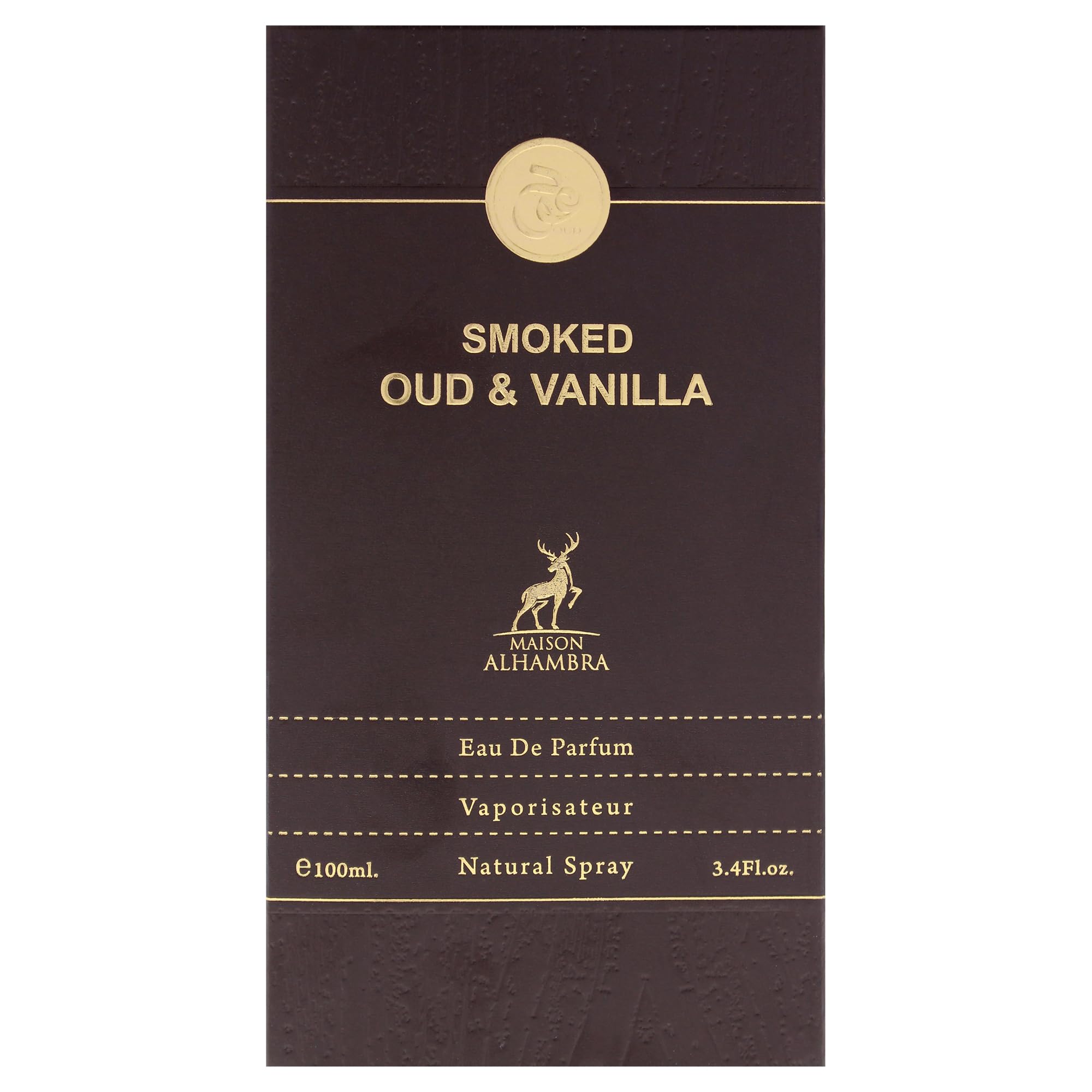Smoked Oud And Vanilla by Maison Alhambra for Men - 3.4 oz EDP Spray