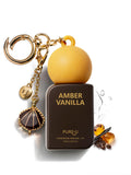 PUREU Amber Vanilla Pheromone Perfume Oil for Women, Long Lasting Extrait de Parfum Roll On with Clip-on Keychain, Alcohol Free Portable Travel Size Fragrance for Date Night & On-the-Go, 0.34 Fl OZ