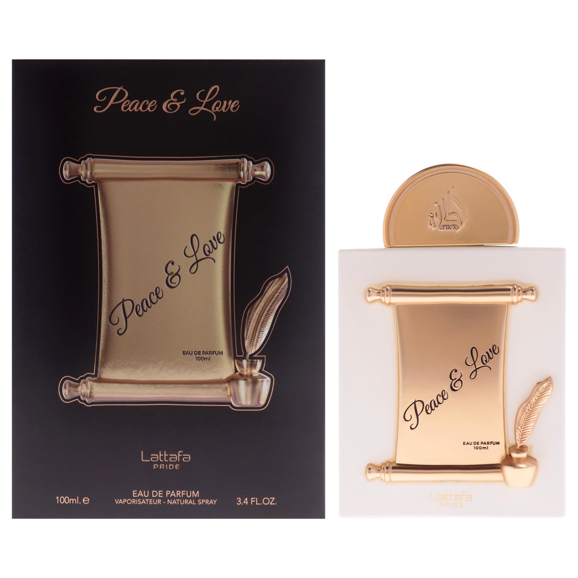 Lattafa Pride Peace & Love for Unisex Eau de Parfum Spray, 3.4 Ounce / 100 ml