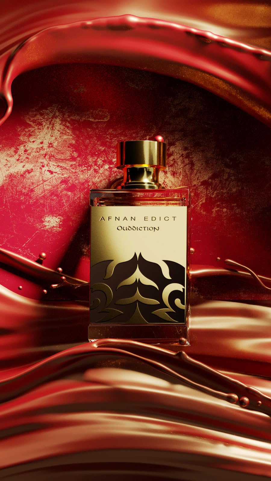 Afnan Edict Ouddiction Unisex Luxury Eau de Parfum Spray, 2.7 Fl. Oz – Opulent Oud & Amber Fragrance with Saffron & Leather