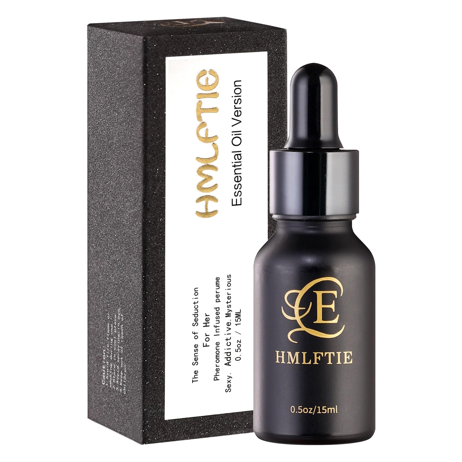 HMLFTIE Women's Natural Pheromone Perfume Oil, Sweet Rose & Jasmine Fragrance, Long-Lasting Alcohol-Free, 0.5 fl oz Travel Size, Vegan & Cruelty-Free