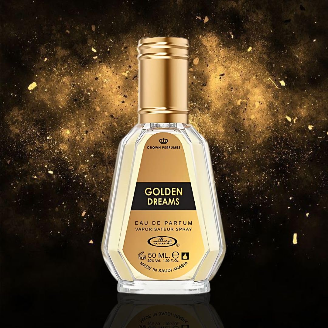Al Rehab Golden Dreams Eau de Parfum Spray for Women, 1.7 Ounce / 50ml