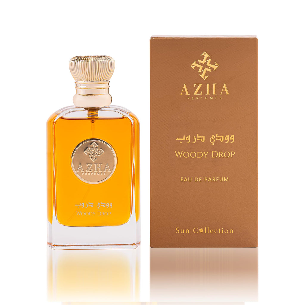 Azha Perfumes Woody Drop Eau De Parfum Men Spray 100ML (3.38 OZ) Arabian Perfume for Men Woody Notes Of Raspberry And Sandalwood, Long Lasting Perfume For Men, Luxurious Fragrance