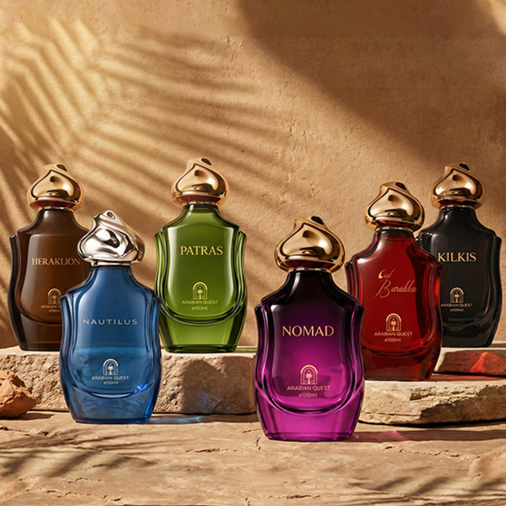 ARABIAN QUEST OUD BARAKKA Extrait de Parfum 100ml (3.3 Fl Oz) | Long-Lasting Niche Unisex Floral Woody Oriental Fragrance with Bulgarian Rose, Guaiac Wood & Agarwood